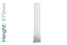 DQ-TOR-971-SW-TH - DQ Tornado Vertical Single Radiator H971mm X W681mm White DQ-TOR-971-SW-TH - DQ Tornado Vertical Single Radiator H971mm X W681mm White